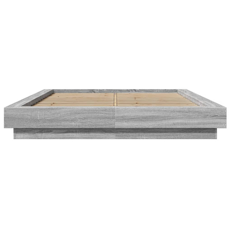 Bedframe met LED-verlichting grijs sonoma eiken 120x200 cm