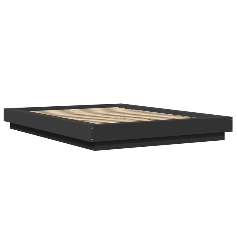 Bedframe met LED-verlichting bruin eikenkleurig 120x190 cm