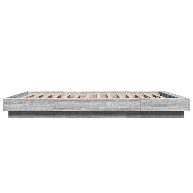 Bedframe met LED-verlichting grijs sonoma eiken 120x190 cm