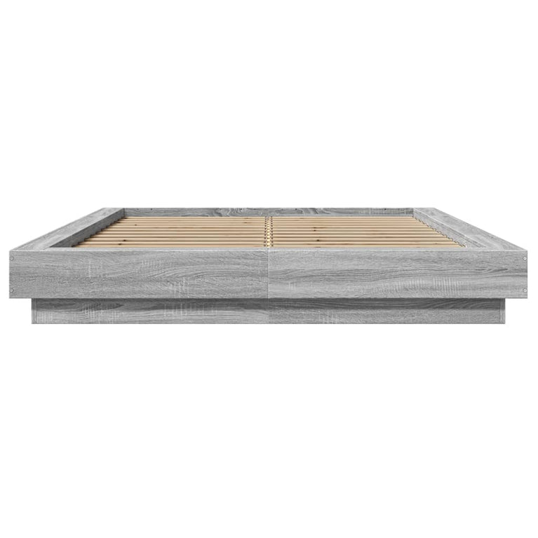 Bedframe bewerkt hout grijs sonoma eikenkleurig 120x200 cm