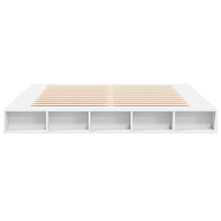 Bedframe bewerkt hout wit 180x200 cm
