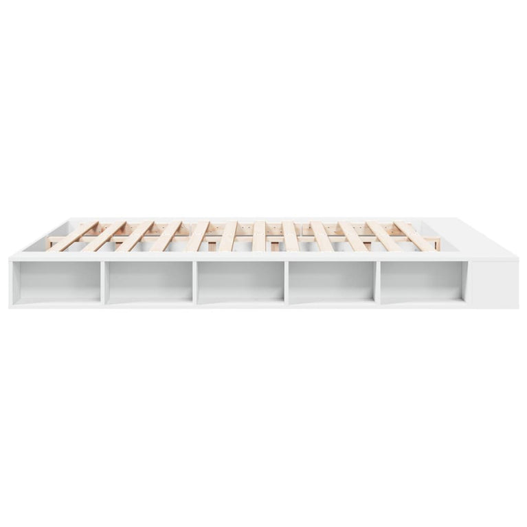 Bedframe bewerkt hout wit 180x200 cm