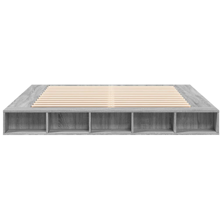Bedframe bewerkt hout grijs sonoma eikenkleurig 180x200 cm