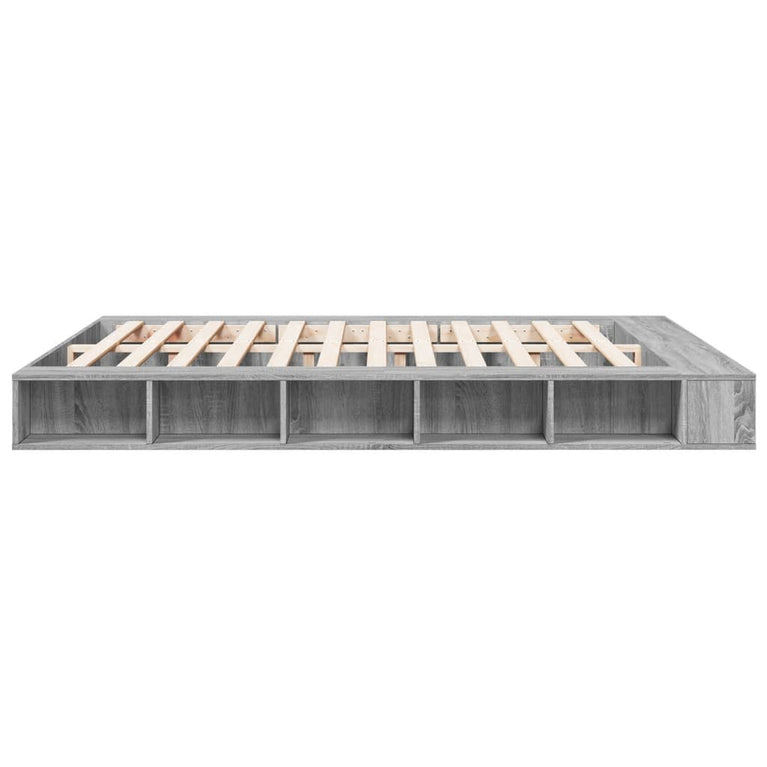 Bedframe bewerkt hout grijs sonoma eikenkleurig 180x200 cm