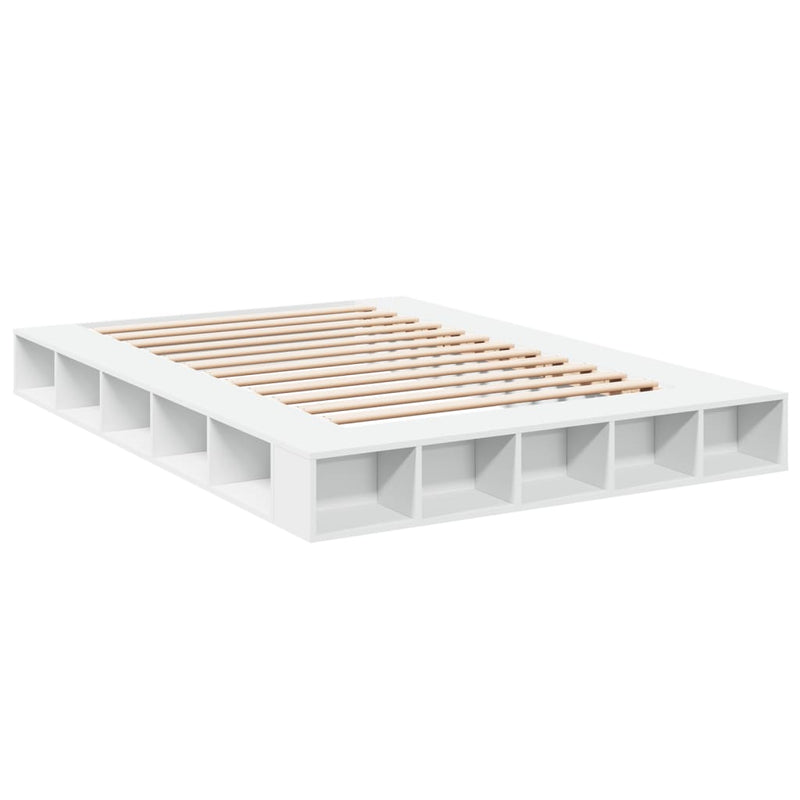 Bedframe bewerkt hout wit 160x200 cm