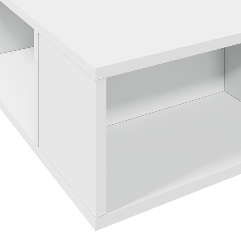 Bedframe bewerkt hout wit 75x190 cm