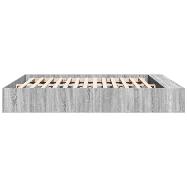 Bedframe bewerkt hout grijs sonoma eikenkleurig 200x200 cm