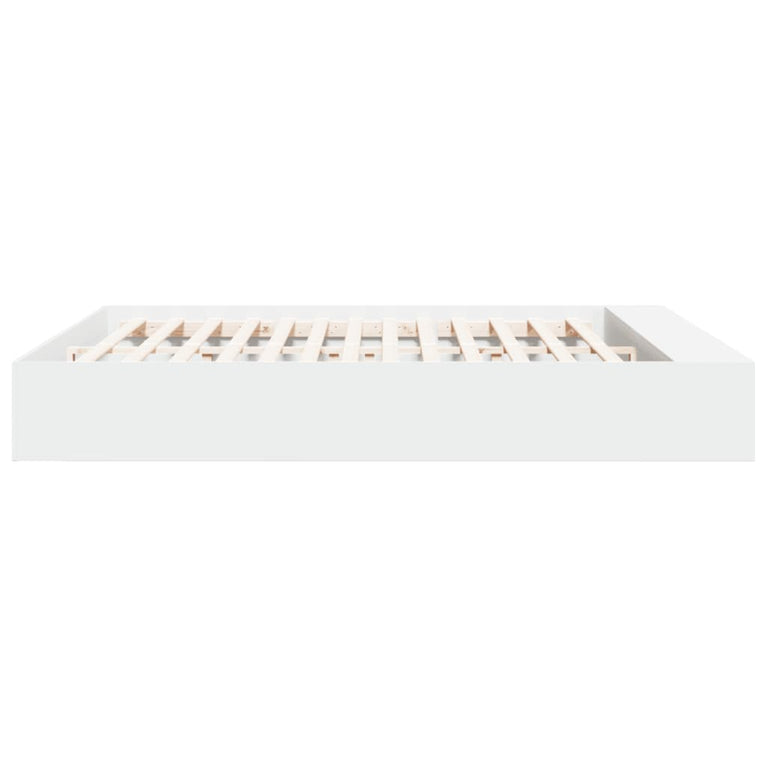 Bedframe bewerkt hout wit 180x200 cm