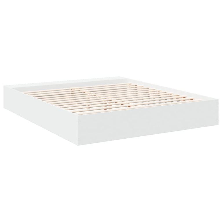Bedframe bewerkt hout wit 180x200 cm