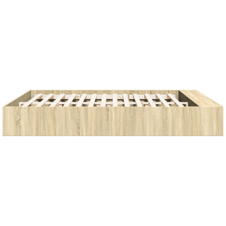 Bedframe bewerkt hout sonoma eikenkleurig 180x200 cm