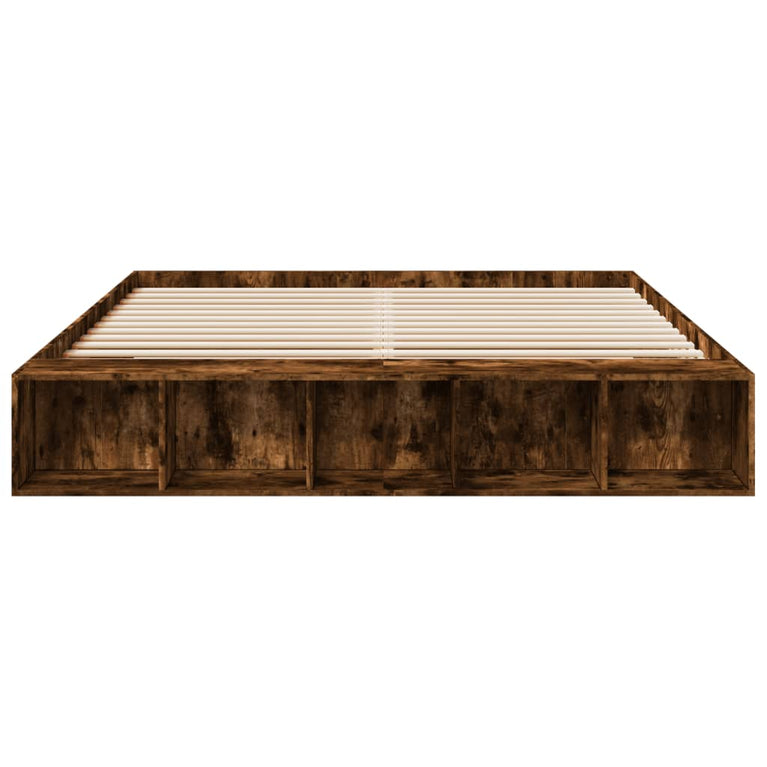 Bedframe bewerkt hout gerookt eikenkleurig 180x200 cm