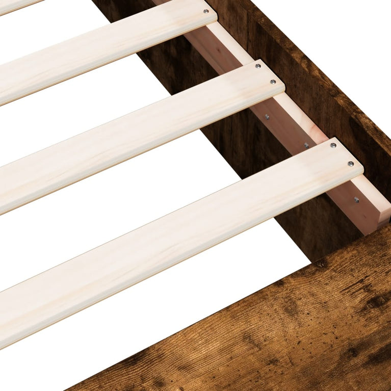 Bedframe bewerkt hout gerookt eikenkleurig 180x200 cm