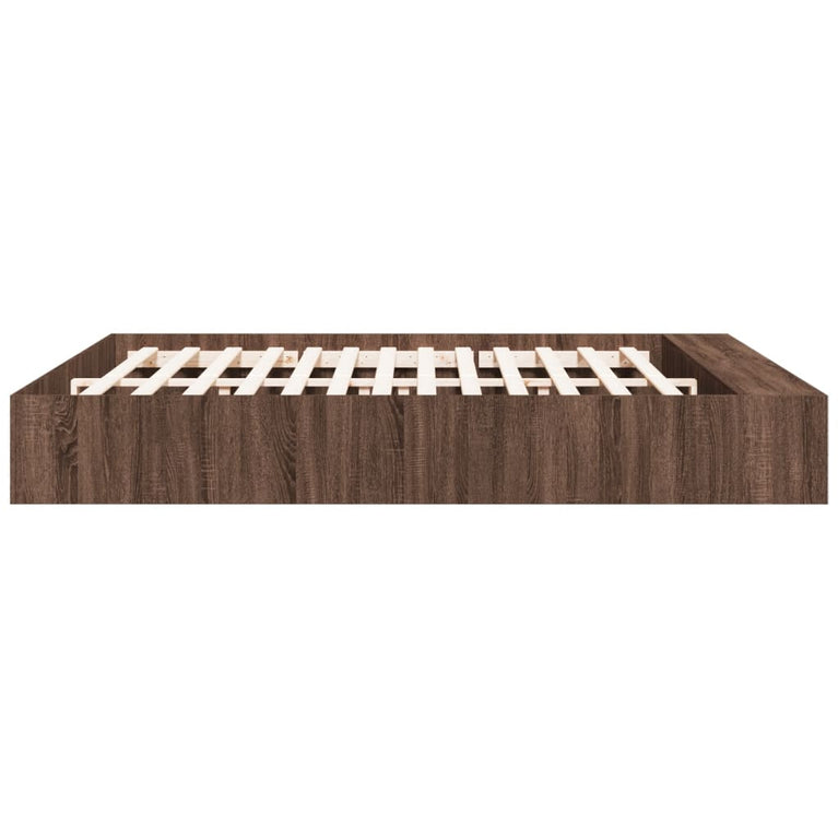 Bedframe bewerkt hout bruin eikenkleur 180x200 cm