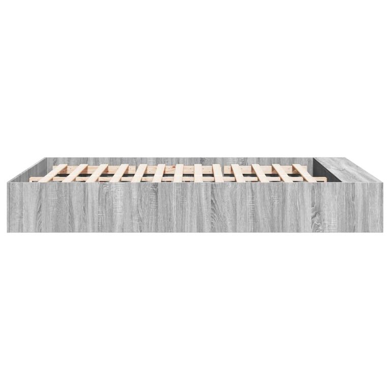 Bedframe bewerkt hout grijs sonoma eikenkleurig 160x200 cm