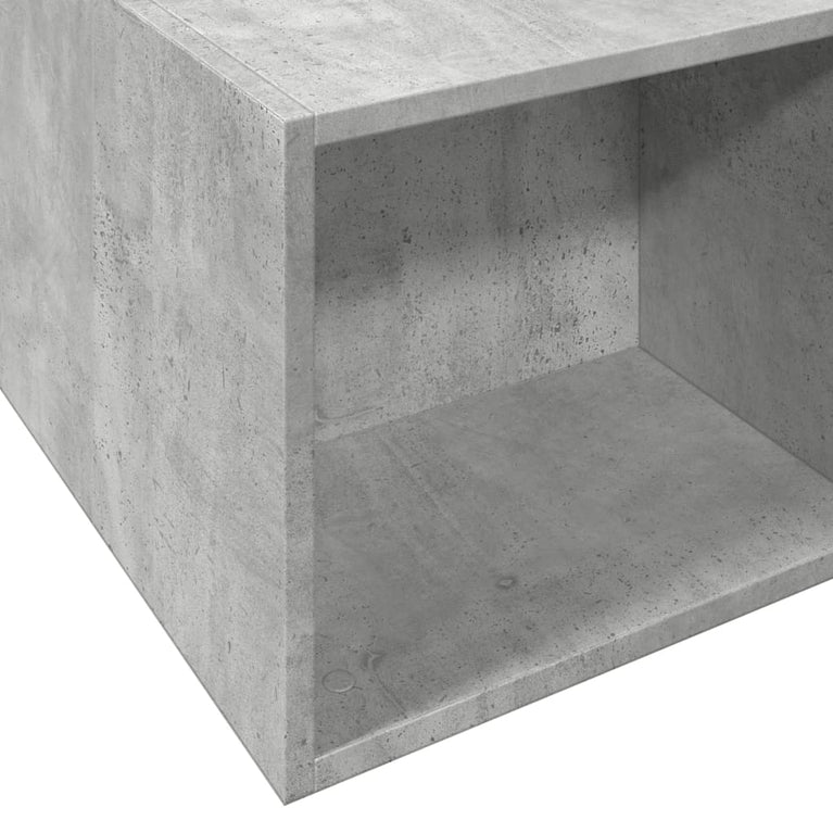 Bedframe bewerkt hout betongrijs 140x190 cm