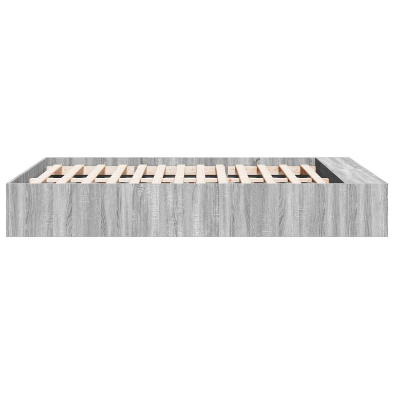 Bedframe bewerkt hout grijs sonoma eikenkleurig 120x190 cm