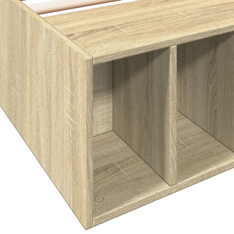 Bedframe bewerkt hout sonoma eikenkleurig 100x200 cm