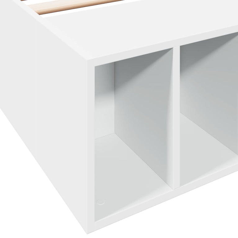 Bedframe bewerkt hout wit 90x190 cm