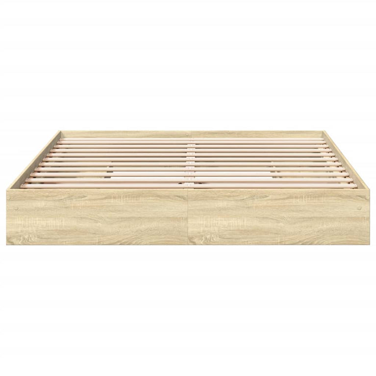 Bedframe met lades bewerkt hout sonoma eikenkleurig 200x200 cm