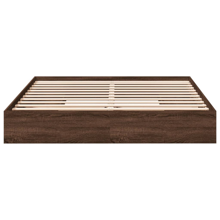 Bedframe met lades bewerkt hout bruin eikenkleurig 180x200 cm