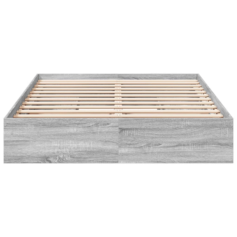Bedframe met lades bewerkt hout grijs sonoma eiken 150x200 cm