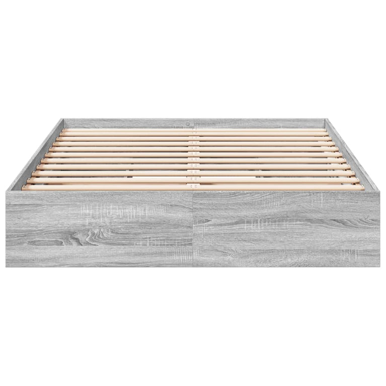 Bedframe met lades bewerkt hout grijs sonoma eiken 120x200 cm