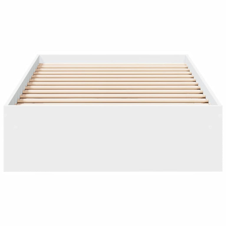 Bedframe met lades bewerkt hout wit 100x200 cm