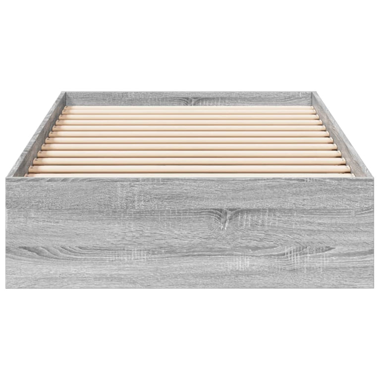 Bedframe met lades bewerkt hout grijs sonoma eiken 100x200 cm
