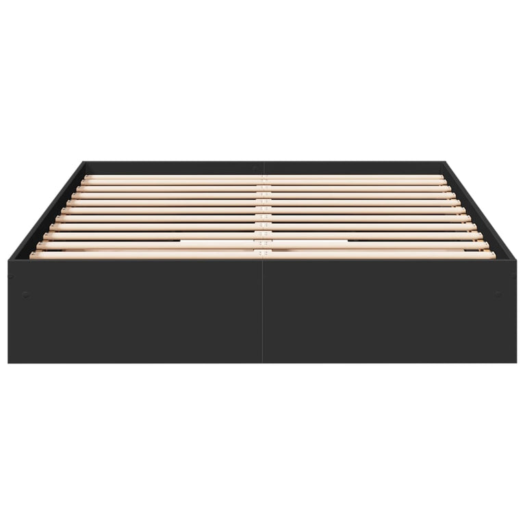 Bedframe met lades bewerkt hout bruin eikenkleurig 135x190 cm
