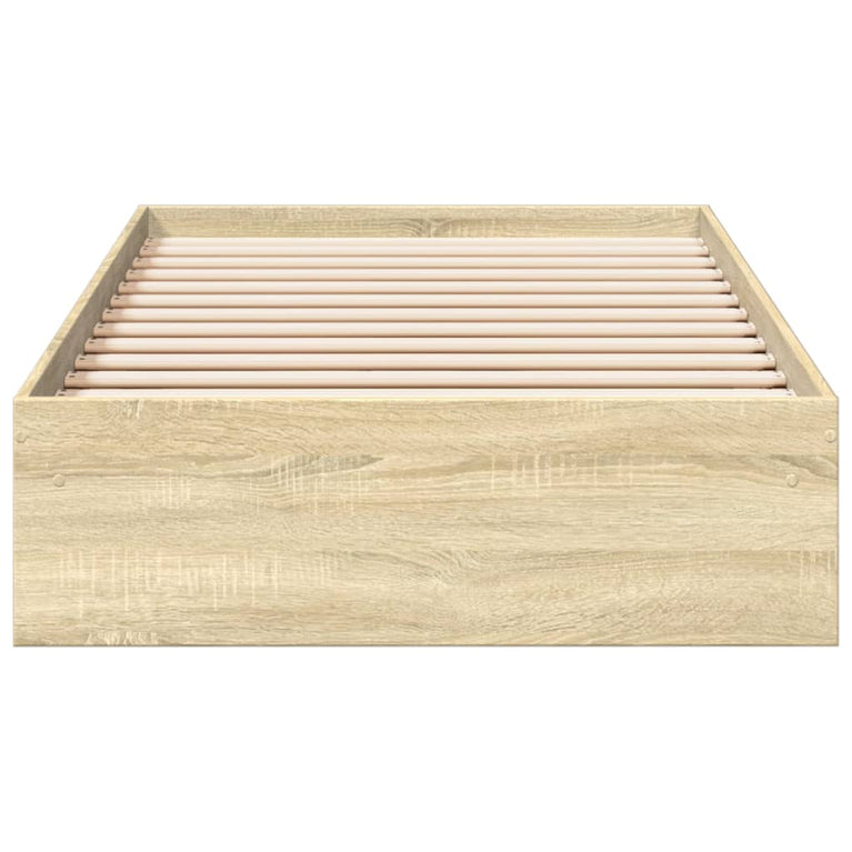 Bedframe met lades bewerkt hout sonoma eikenkleurig 75x190 cm