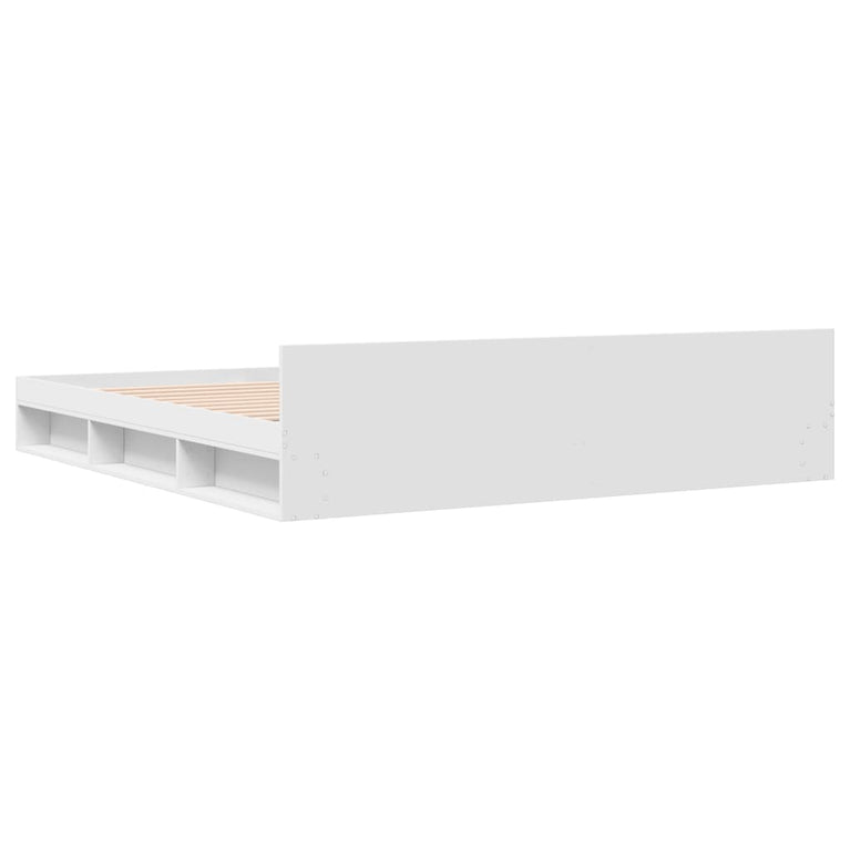 Bedframe met lades bewerkt hout wit 180x200 cm