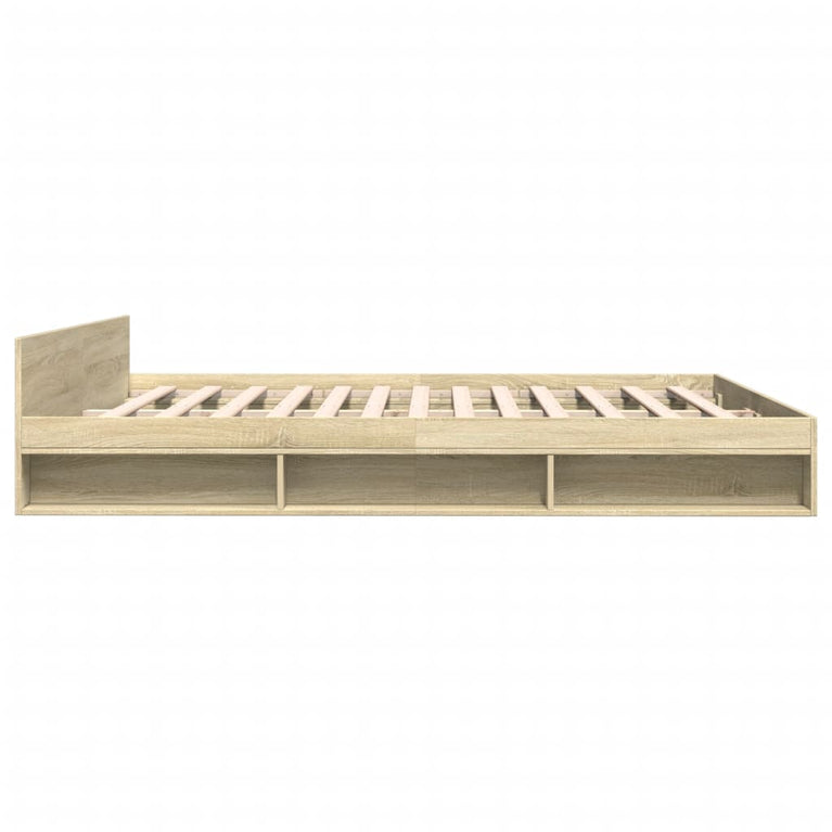 Bedframe met lades bewerkt hout sonoma eikenkleurig 180x200 cm