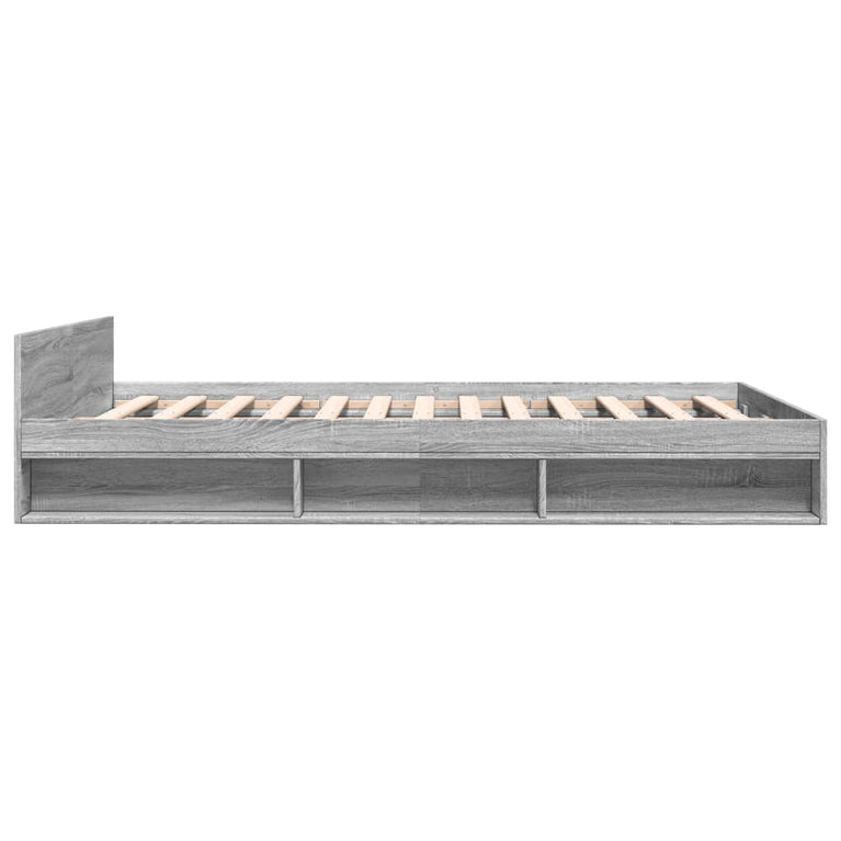 Bedframe met lades bewerkt hout grijs sonoma eiken 120x190 cm