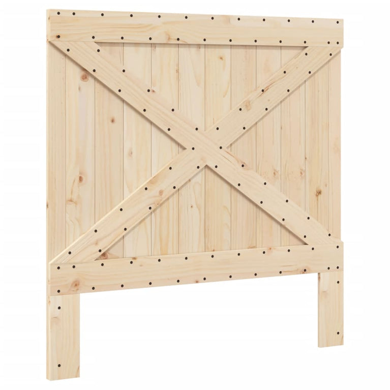 Bedframe met hoofdbord massief grenenhout 100x200 cm