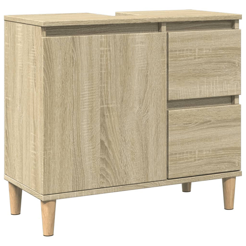 Badkamerkast 65x33x60 cm bewerkt hout sonoma eikenkleurig