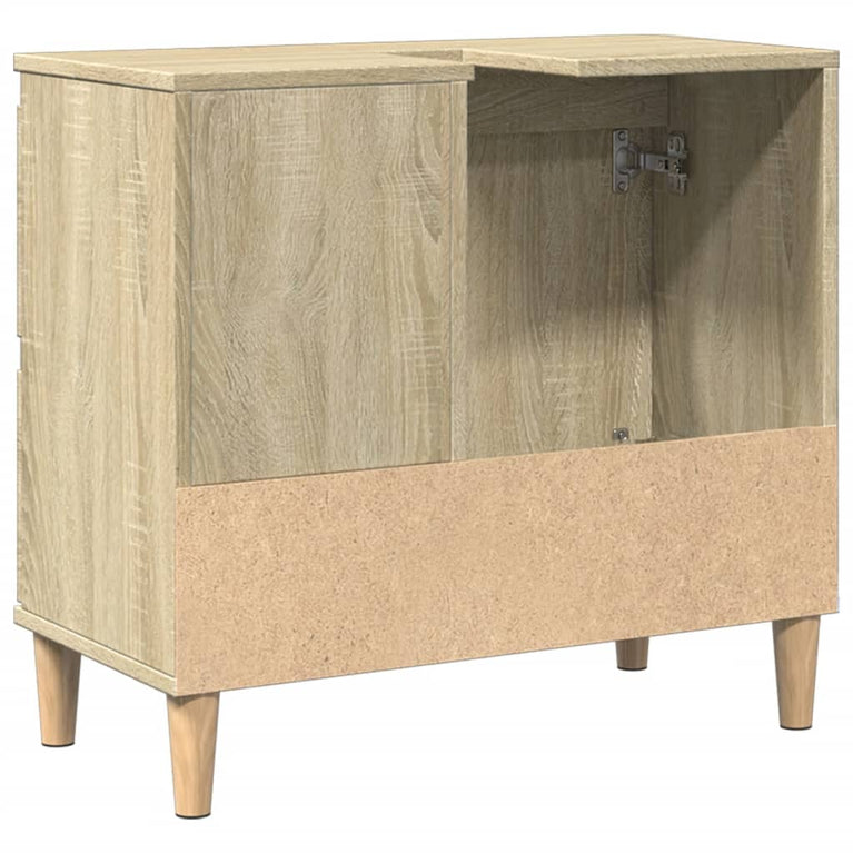 Badkamerkast 65x33x60 cm bewerkt hout sonoma eikenkleurig