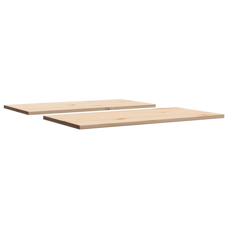 Tafelbladen 2 st rechthoekig 80x40x1,7 cm massief grenenhout