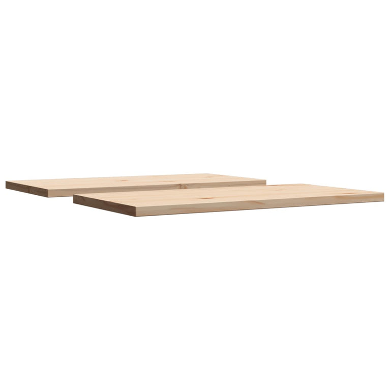 Tafelbladen 2 st rechthoekig 80x40x2,5 cm massief grenenhout