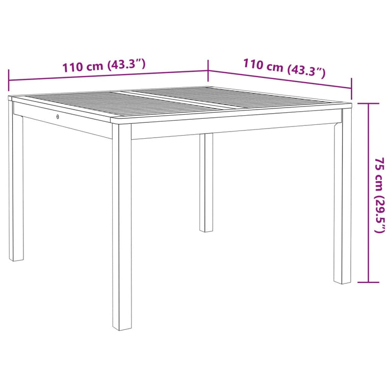 3-delige Tuinset massief acaciahout