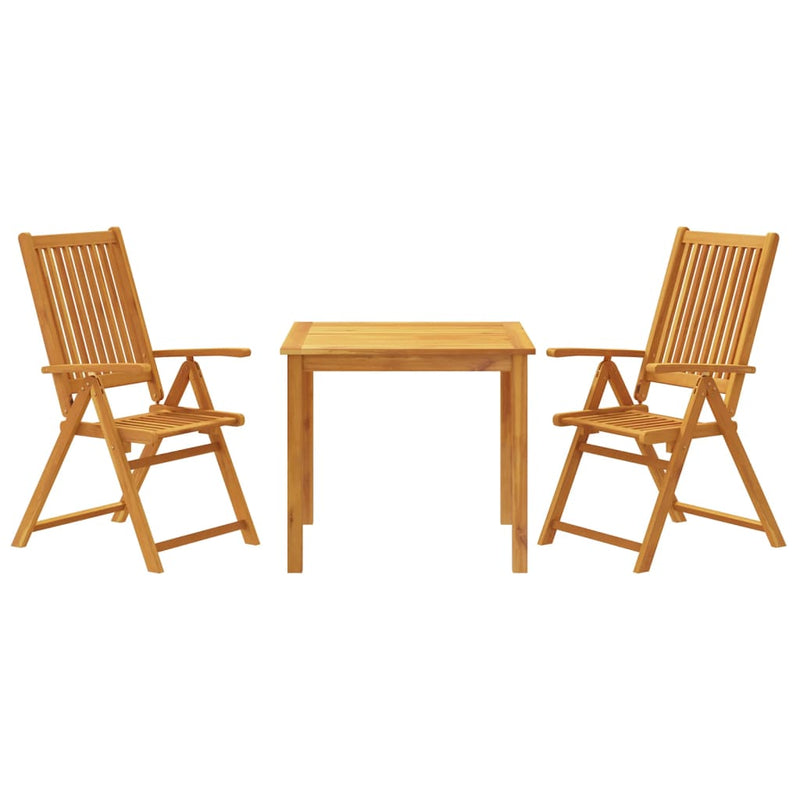 3-delige Tuinset massief acaciahout