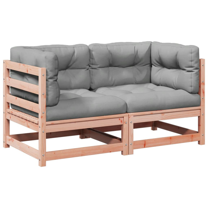 2-delige Loungeset met kussens massief douglas vurenhout