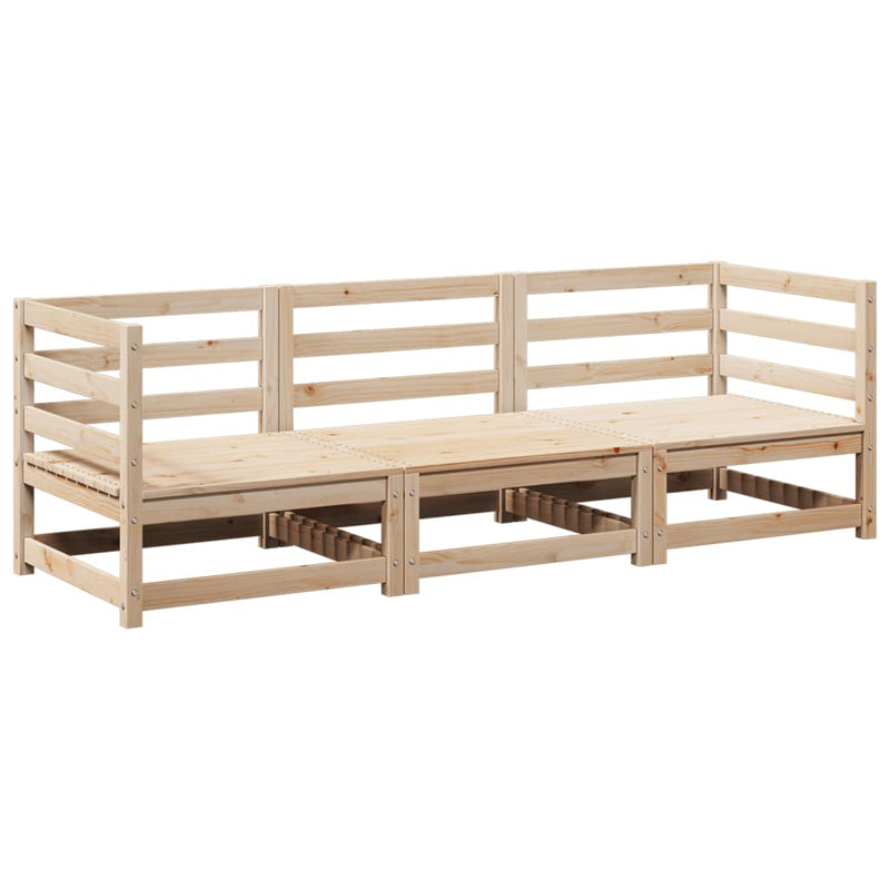 3-delige Loungeset massief grenenhout