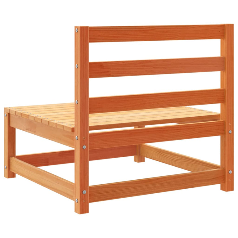 7-delige Loungeset massief grenenhout wasbruin