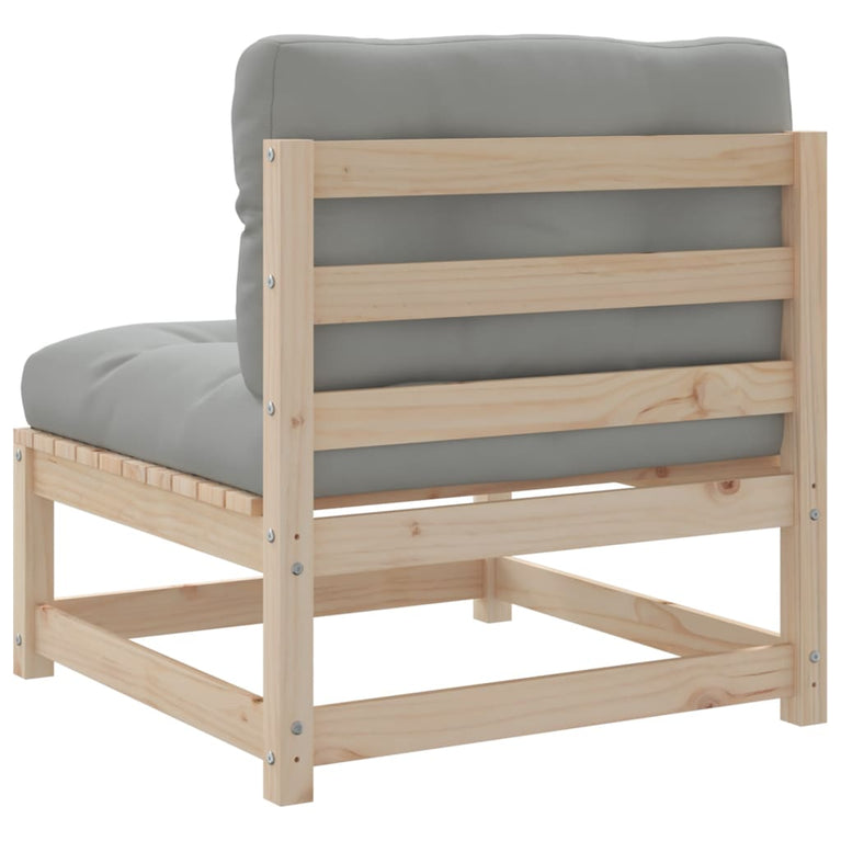 8-delige Loungeset met kussens massief grenenhout