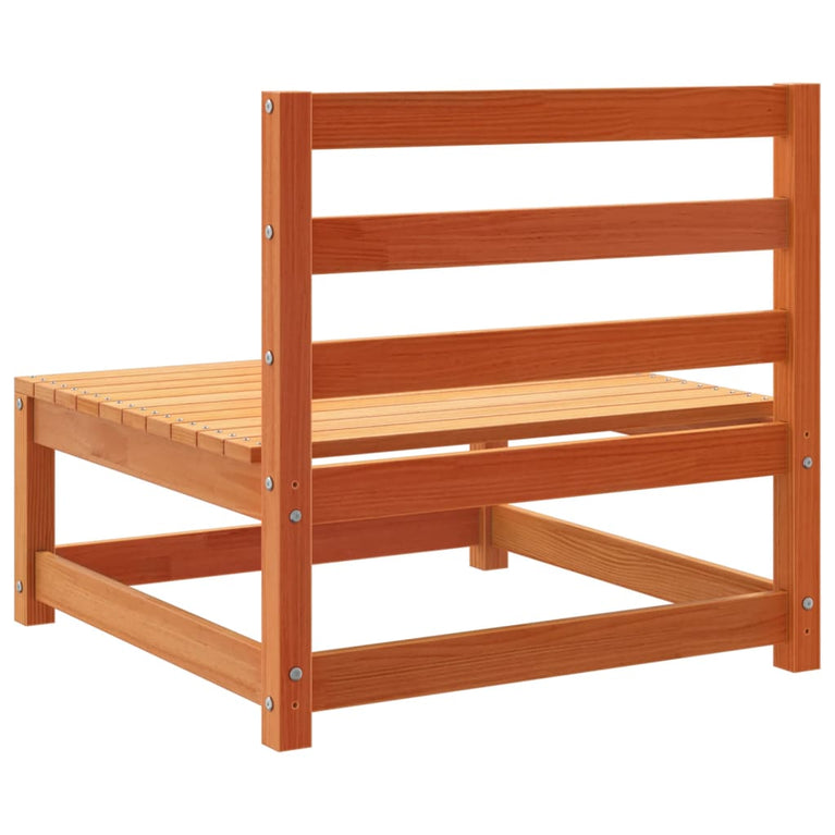 9-delige Loungeset massief grenenhout wasbruin