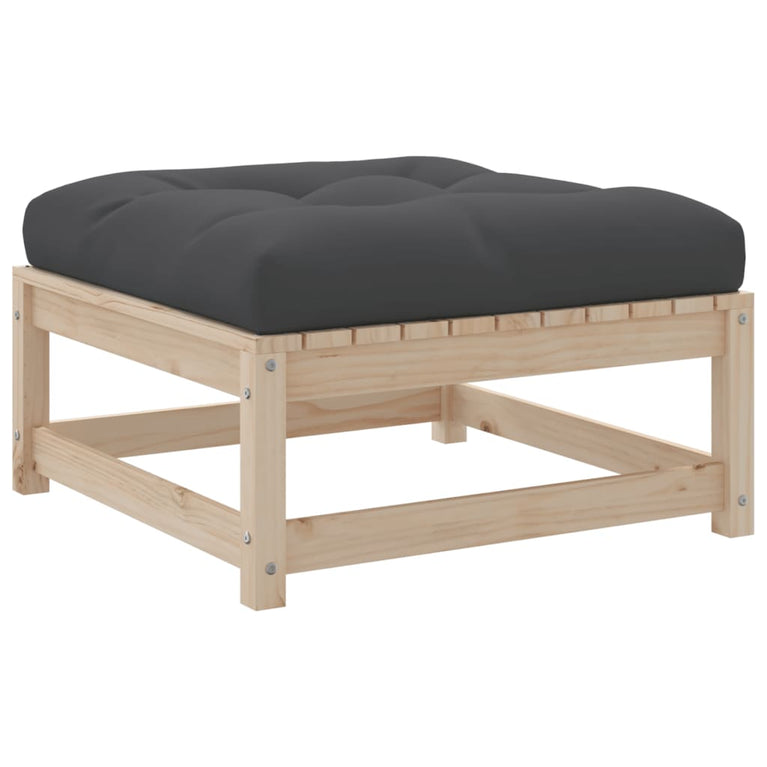 6-delige Loungeset met kussens massief grenenhout