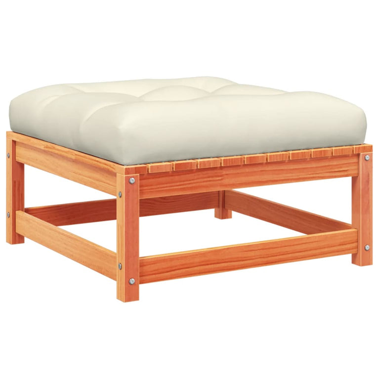 8-delige Loungeset met kussens massief grenenhout wasbruin