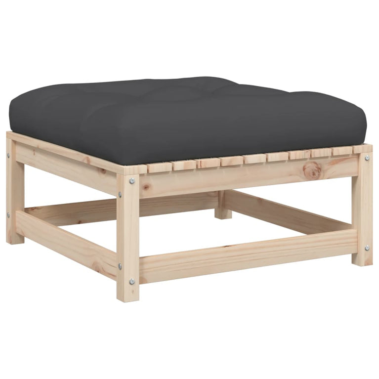 9-delige Loungeset met kussens massief grenenhout