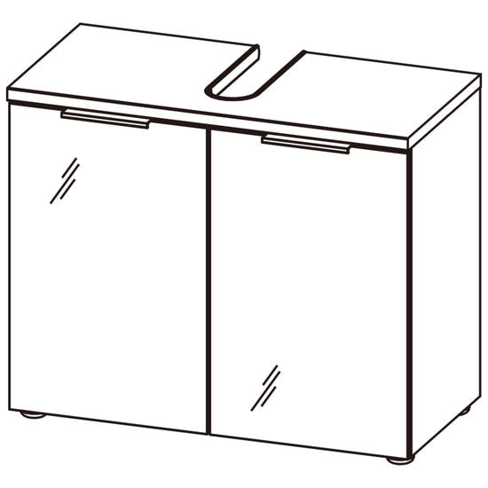 Germania Wastafelkast GW-Pescara grafietkleurig en wit MeubelReus