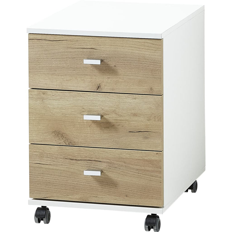 Germania Dossierkast op wieltjes Altino 40x48,9x56,9 cm eikenkleur wit MeubelReus